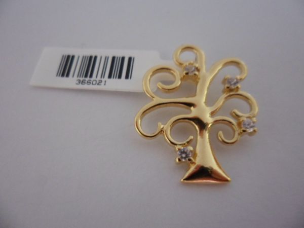 PINGENTE FOLHADO A OURO ARVORE CB 366021