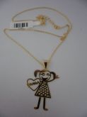 GARGANTILHA FOLHADA EM OURO MENINA MAMA CB 81850