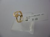 ANEL FOLHADO A OURO FALANGE FLORZINHA CB 41526