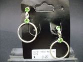 BRINCO EM PRATA PEDRAS DE STRASS REDONDO  CB 750002