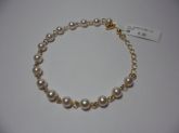 PULSEIRA FOLHADA A OURO PEROLA PEQUENA CB 182187