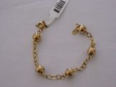 Pulseira Folhada a Ouro Bola Lisa cb 182126
