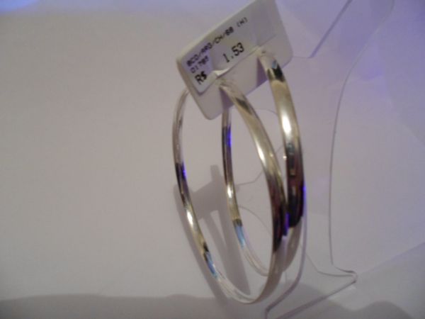 BRINCO DE PRATA ARGOLA CHATA 68MM  CB 2077383