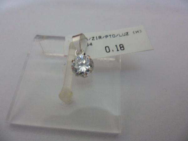 PINGENTE DE PRATA 925 ZIRCONIA PONTO LUZ PEQUENO CB 2809