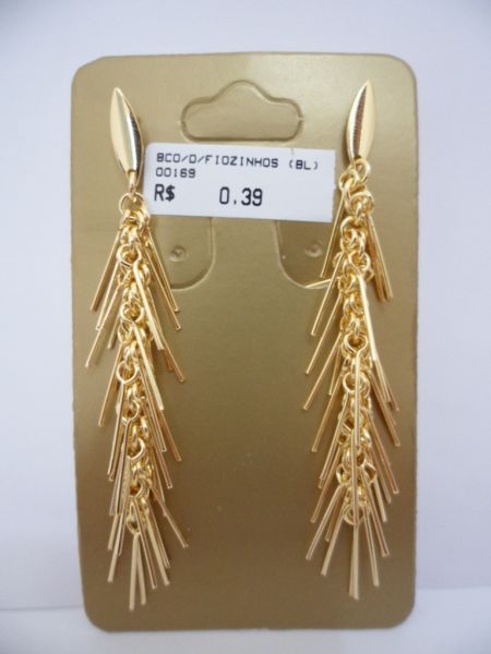 BRINCO FOLHADO A OURO FIOZINHOS  CB 88001