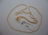 CORRENTE BANHADA A OURO BOLINHA 45CM CB 22545