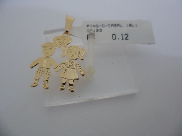 PINGENTE FOLHADO CASAL CB 3012