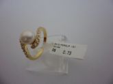ANEL FOLHADO A OURO PEROLA  CB 73800