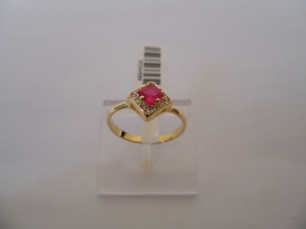 Anel folhado a ouro de zirconia color