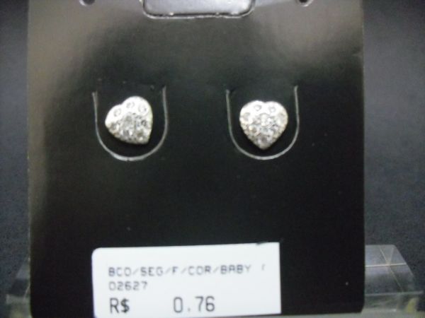 Brinco Prata Zirconia Coraçao cb 243500