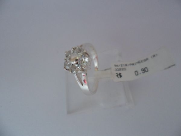 ANEL DE PRATA ZIRCONIA FLORZINHA  CB 2085265