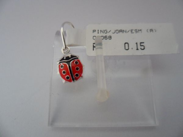 PINGENTE DE PRATA JOANINHA ESMALTADA  CB 2084978
