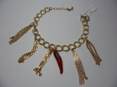 PULSEIRA FOLHADA A OURO PIMENTA/FIOS CB 182121