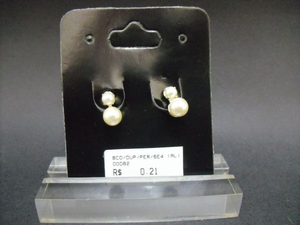 Brinco Prata Perola Duplo Gde cb 2093796