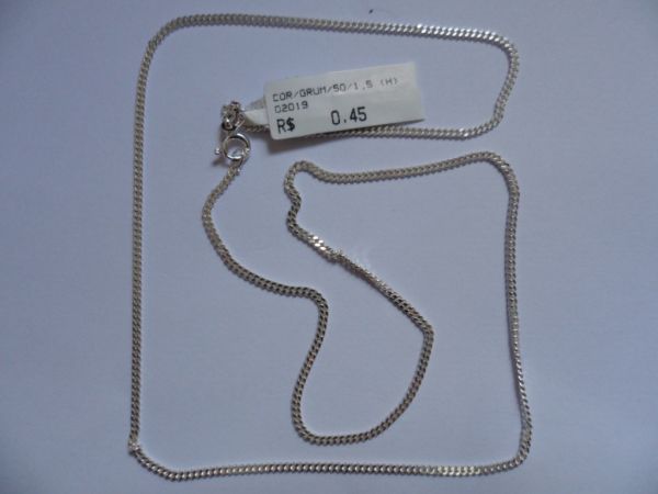 CORRENTE DE PRATA GRUMET 50CM  CB 2086026