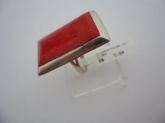 ANEL DE PRATA NACA  VERMELHO CB 2075440