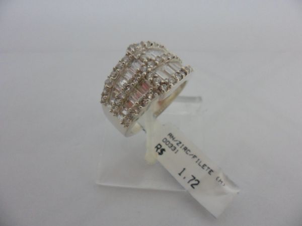 ANEL DE PRATA ZIRCONIA FILETE CB 2063027