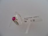 ANEL DE PRATA ZIRCONIA RUBI INFANTIL  CB 3920