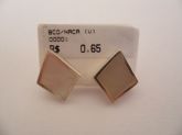 BRINCO DE PRATA PEDRAS NACA QUADRADO  CB 2065601