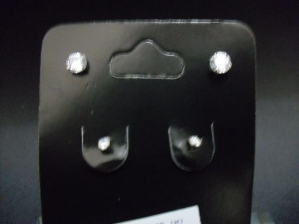 Brinco de Prata Zirconia BL Duplo cb 2094380