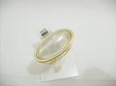 ANEL FOLHADO A OURO PEDRAS OVAL CB 2083543