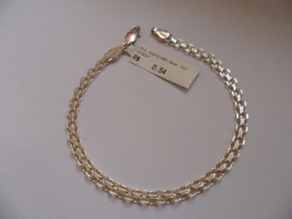 PULSEIRA DE PRATA ESTEIRA 4MM  CB 2083445