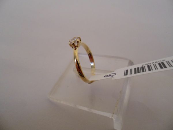 Anel folhado a ouro infantil de zirconia 3 2094564