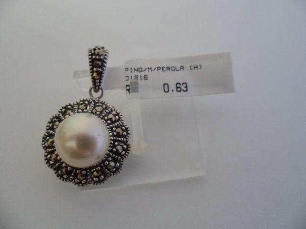 PINGENTE DE PRATA PEDRAS PEROLA REDONDO CB 2075877