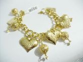 Pulseira Dourada Berl Coracao cb 2089508