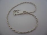 CORRENTE DE PRATA TRANÇADO 40 CM  CB 2087160