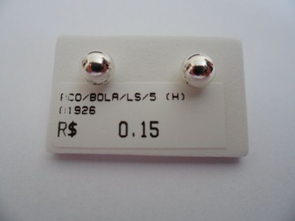 BRINCO DE PRATA BOLA LISA 5MM CB 2451665