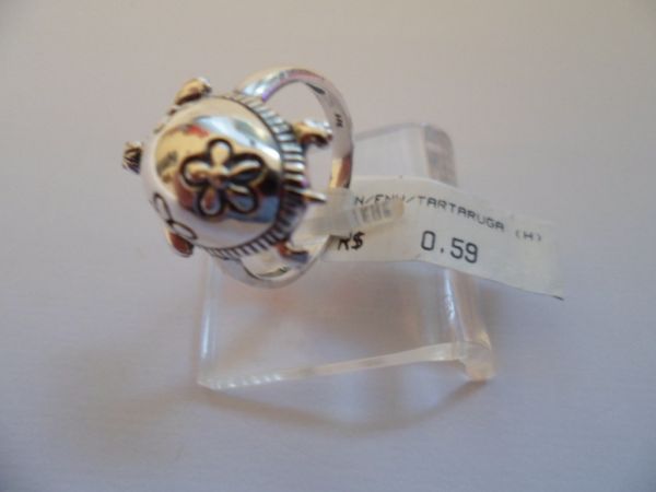 ANEL DE PRATA ENVELHECIDO TARTARUGA  CB 1449221