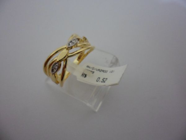 ANEL FOLHADO A OURO VAZADO  CB 28306