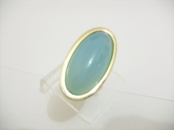 ANEL FOLHADO A OURO PEDRAS OVAL CB 2083543