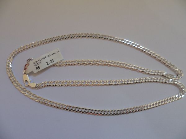 CORRENTE DE PRATA ELOS DUPLOS 60CM CB 2072210