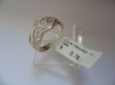 ANEL EM PRATA ZIRCONIA TRANÇADO  CB 13993528
