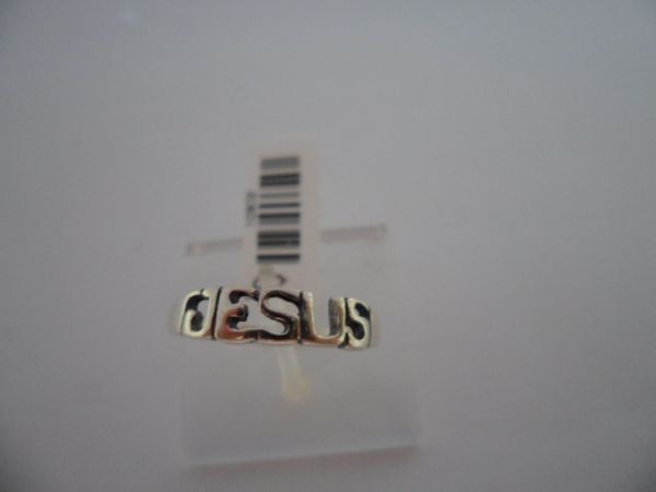 ANEL DE PRATA ENVELHECIDO JESUS 20601