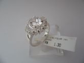 ANEL DE PRATA ZIRCONIA FOLHA  CB 2063287