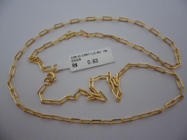 CORRENTE BANHADA A OURO CARTIER LD 60 CM CB 860