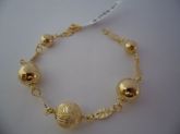 Pulseira Folhada a Ouro bolas 2089416