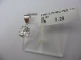 PINGENTE ZIRCONIA REDONDO MEDIO  CB 9009