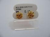 BRINCO FOLHADO A OURO ROSINHA P CB 21024