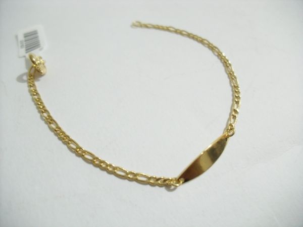 Pulseira Dourada Chapa Infantil cb 2097909