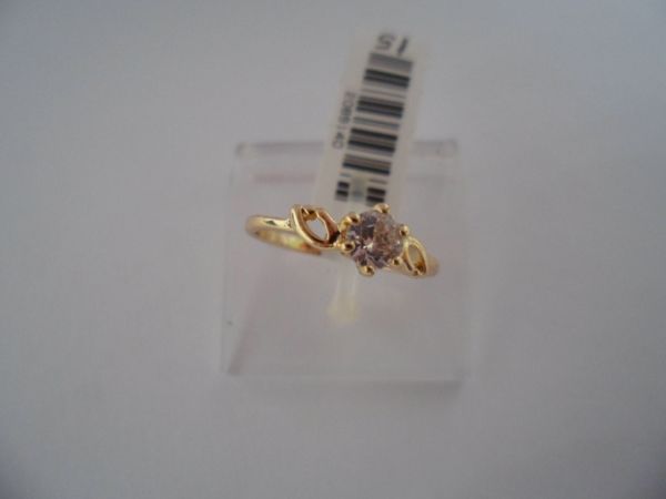ANEL FOLHADO A OURO SOLITARIO 2089140