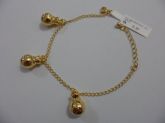 PULSEIRA FOLHADA A OURO BERLOQUE SACO DINHEIRO CB 182202