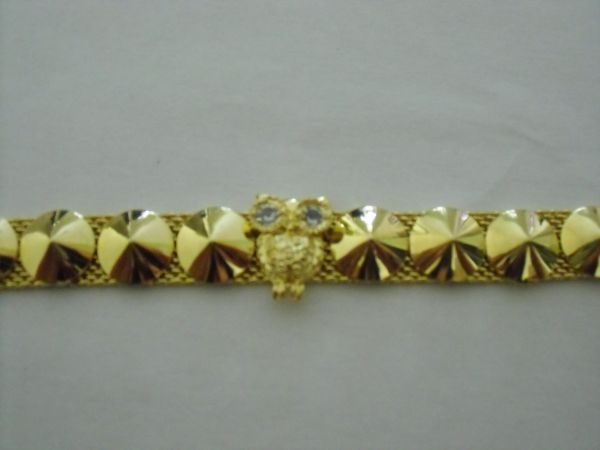 Pulseira Folhada a Ouro Coruja cb 2089492