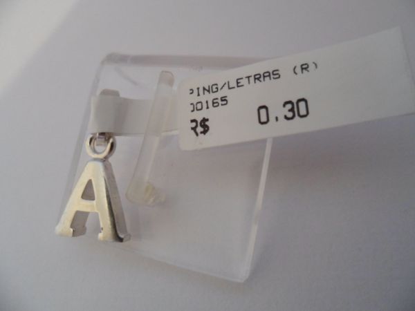 PINGENTE DE PRATA LETRAS  CB 2084121