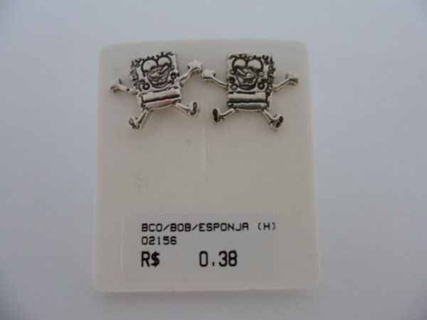 BRINCO DE PRATA BOB ESPONJA CB 24491716