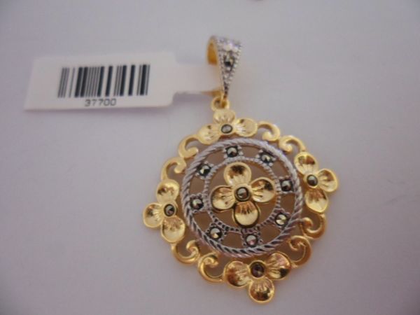 PINGENTE FOLHADO A OURO MANDALA   CB 37700