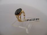 Anel folhado a ouro Druza 2094618